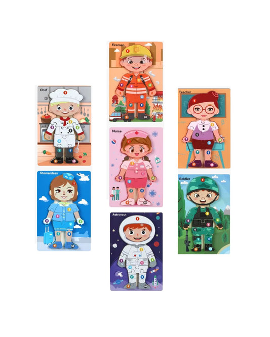 Wooden Jigsaw Professions Puzzles