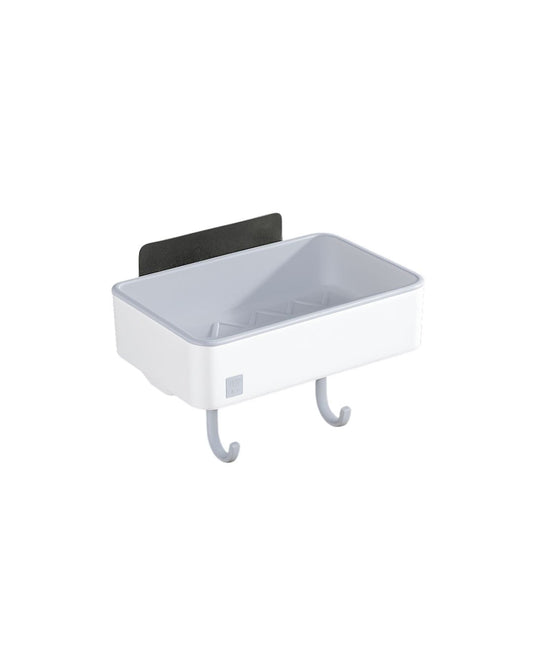 Wall Mounted Soap Dish with 2-Hooks