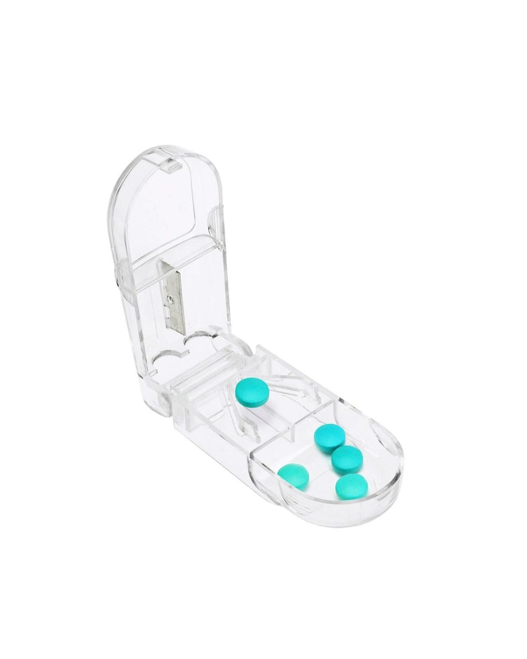 Portable Medication Storage Box with Integrated Pill Cutter