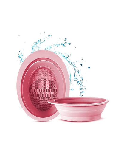 Foldable Makeup Brush and Sponge Cleaner Pad