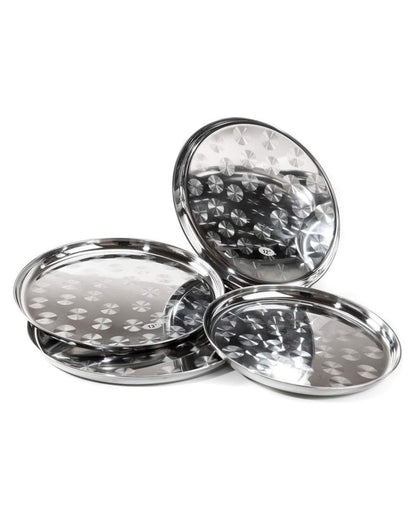Stainless Steel Round Tray 4pcs Set