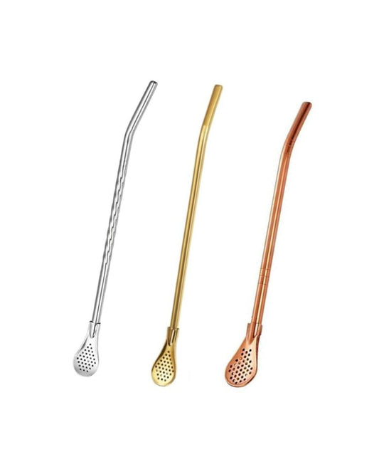Stainless Steel Straw with Filter Spoon