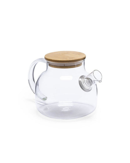 High Borosilicate Glass Teapot with Infuser & Bamboo Lid