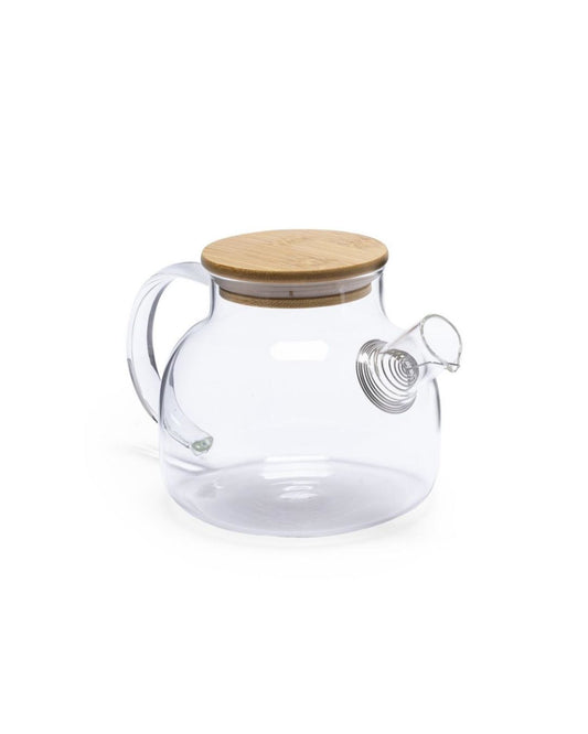 High Borosilicate Glass Teapot with Infuser & Bamboo Lid