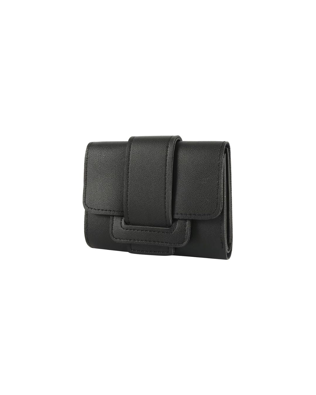 Small Leather Snap Button Wallet