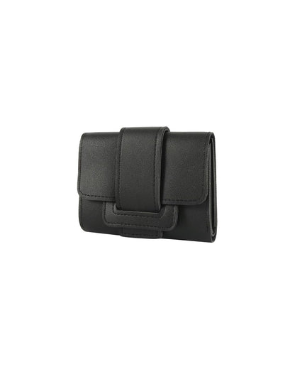 Small Leather Snap Button Wallet