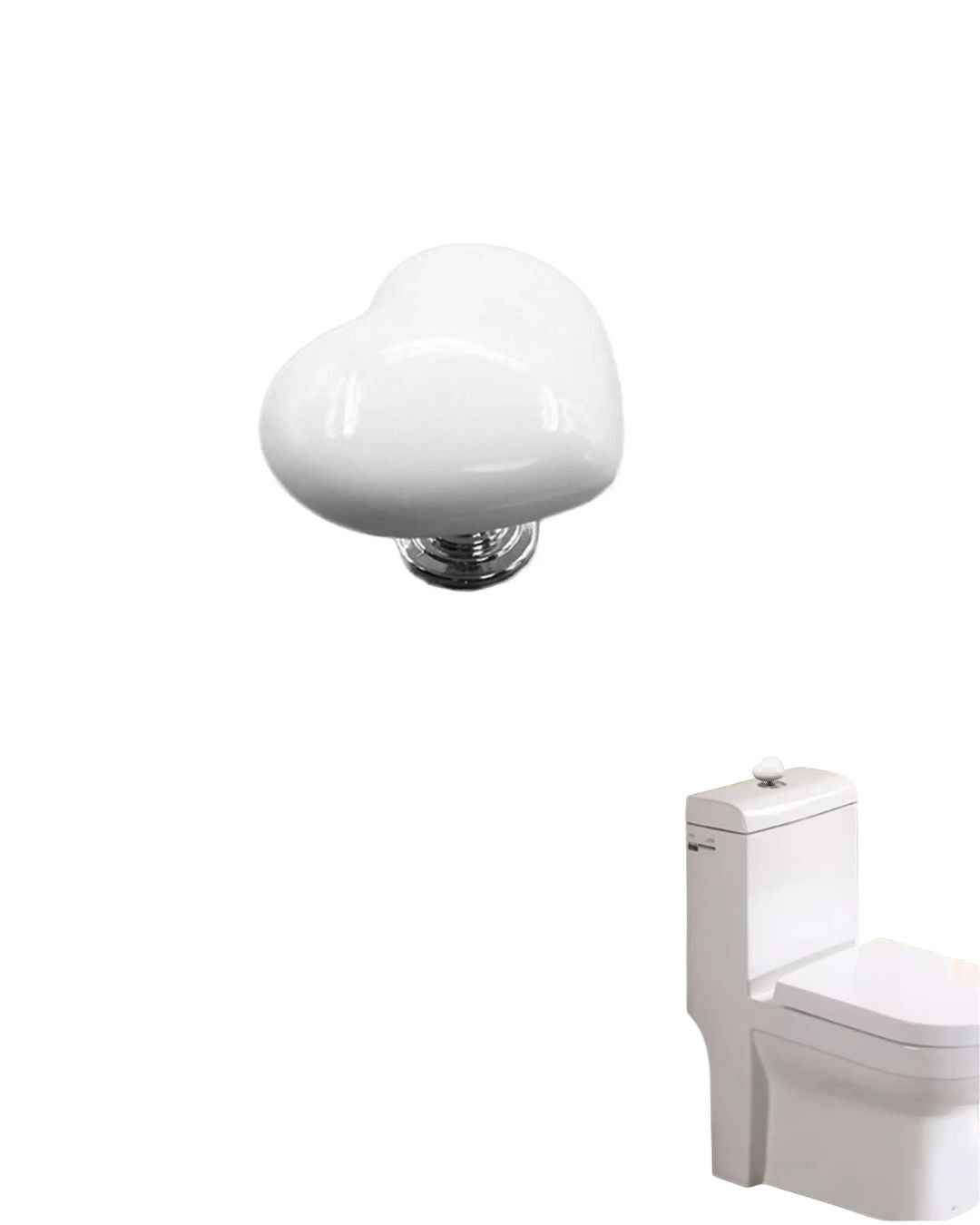 Heart Toilet Push Button