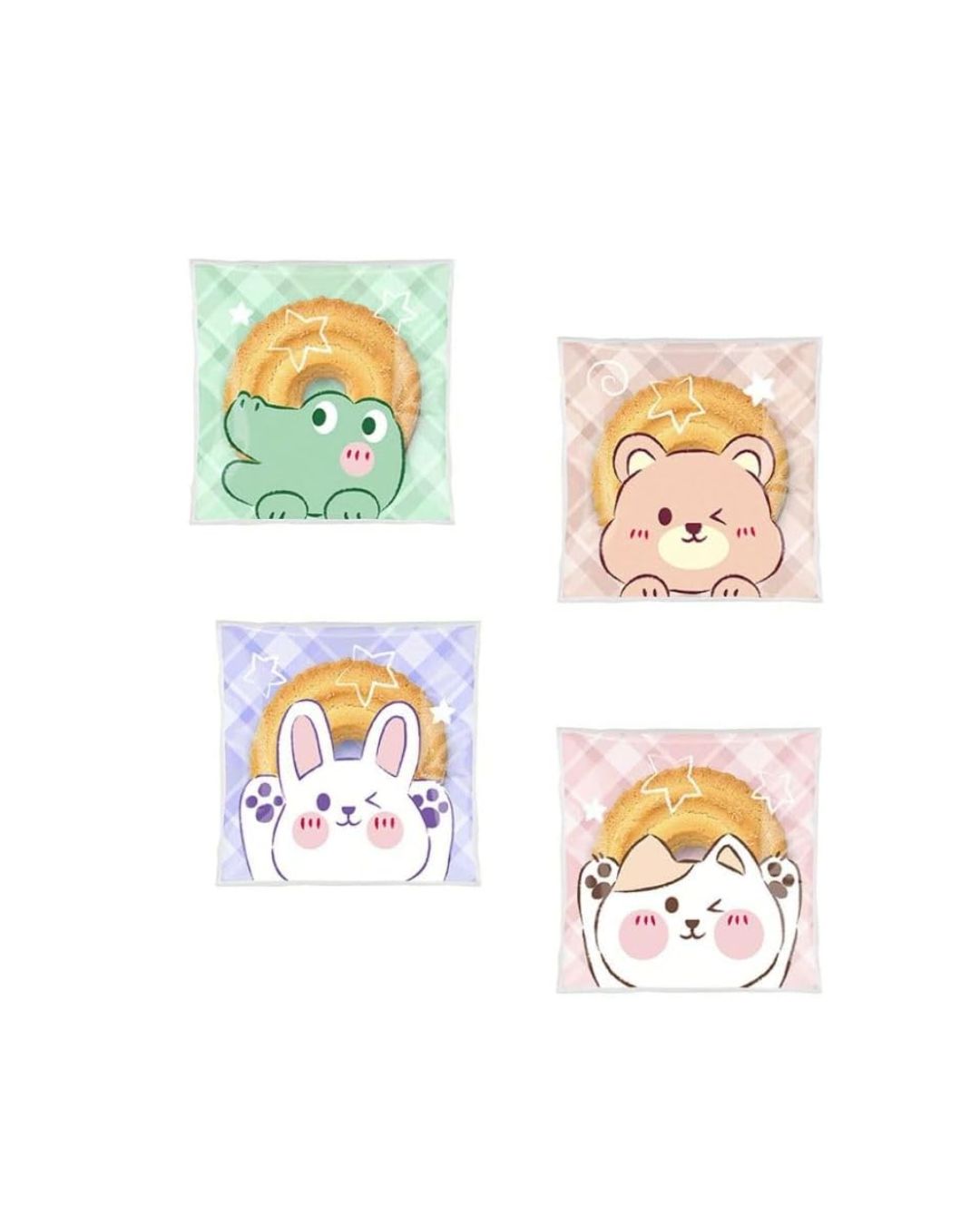 Self Adhesive Animal Cookie Bags