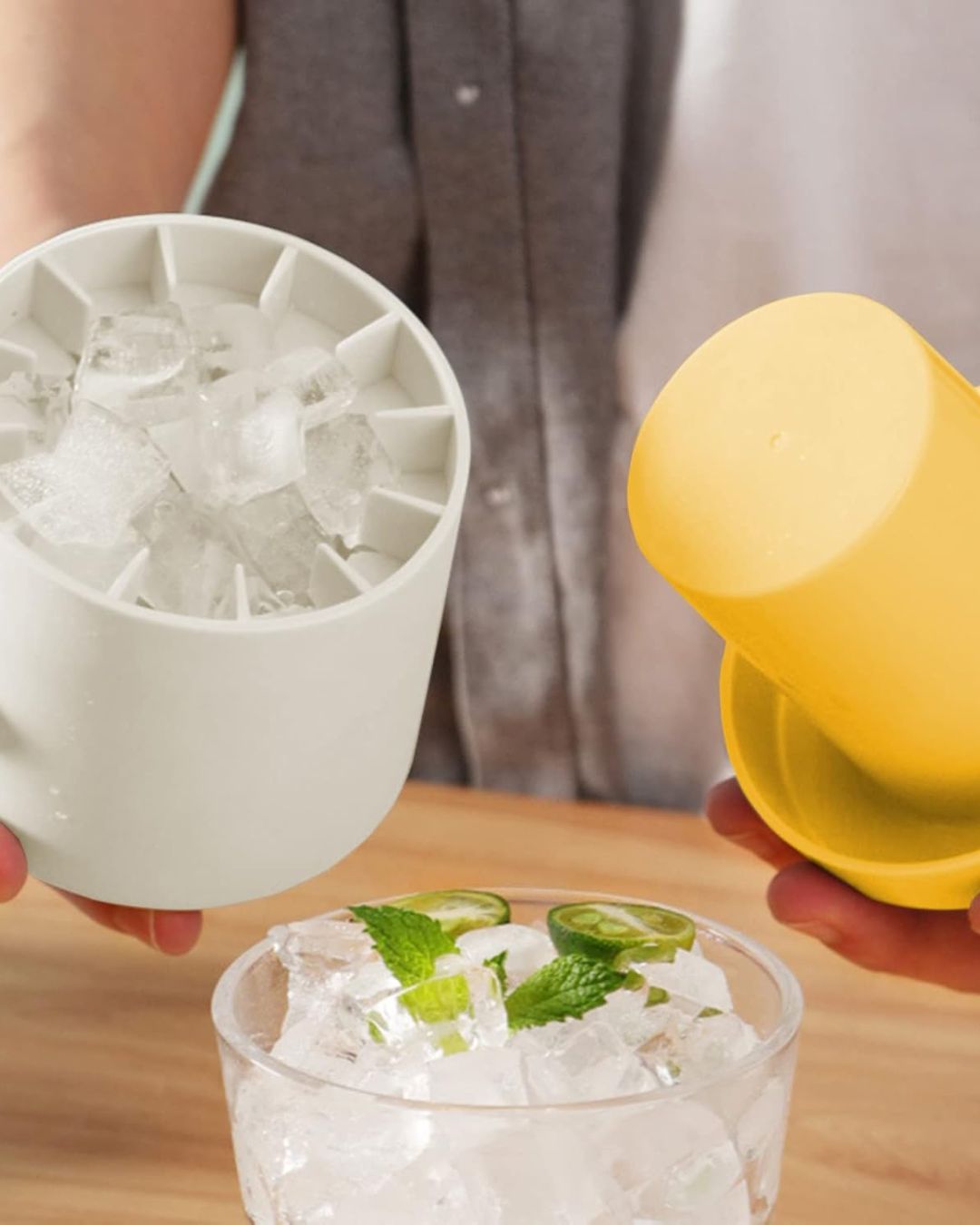 3D Silicone Cylindrical Ice Cube Maker