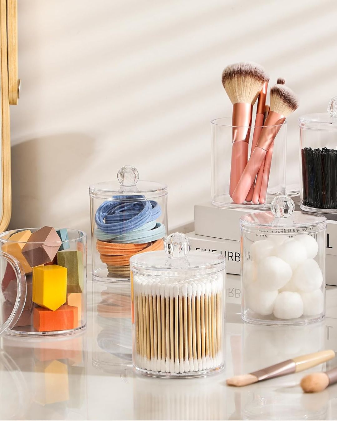 Acrylic Cotton Swab Organizer