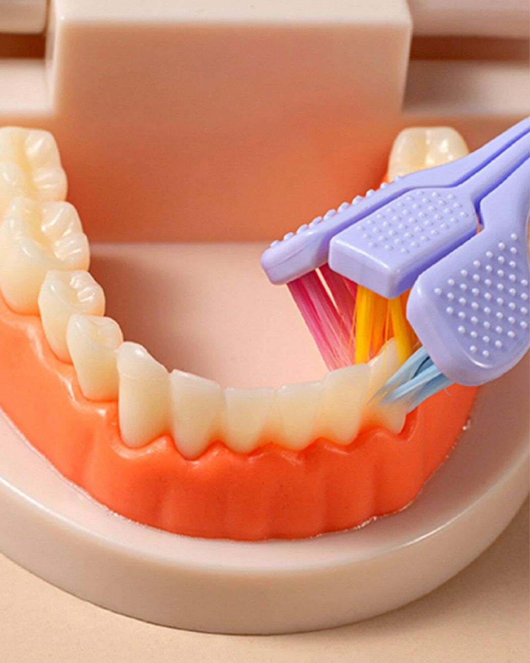 V-Shaped Three-Sided Toothbrush