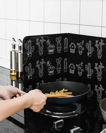 Stove Windscreen Splash Guard with Drawing