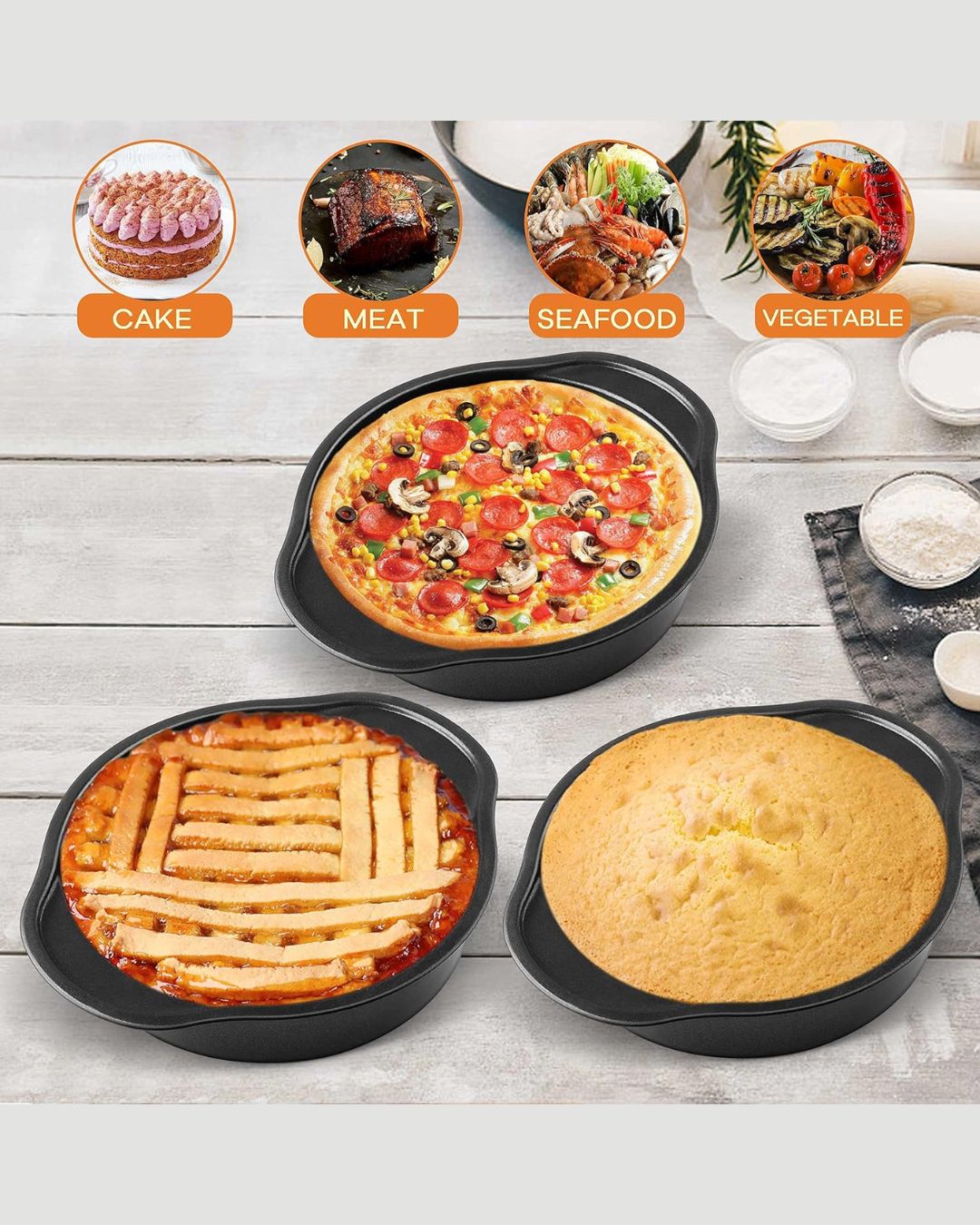 Non Stick Round Cake Pan Carbon Steel