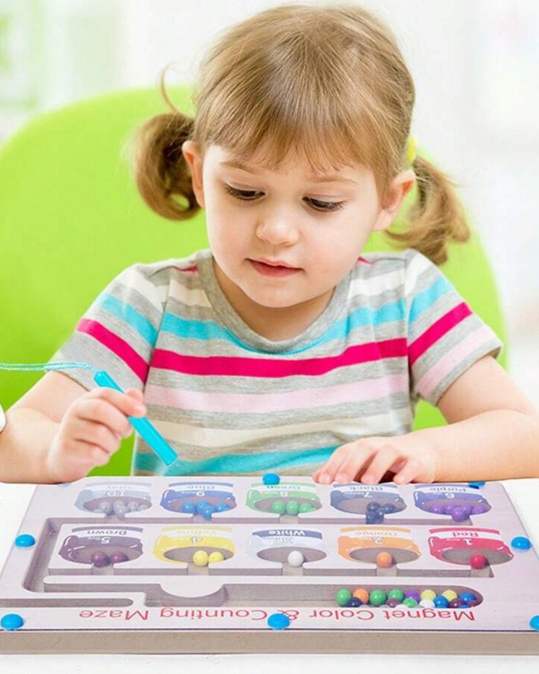 Montessori Magnetic Color and Number Maze