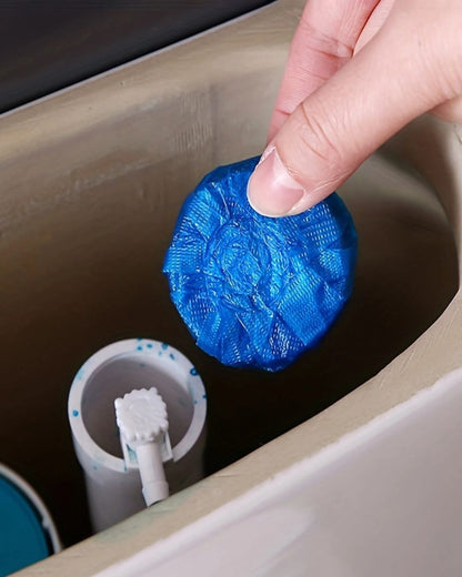 Blue Tablet Flush Tank