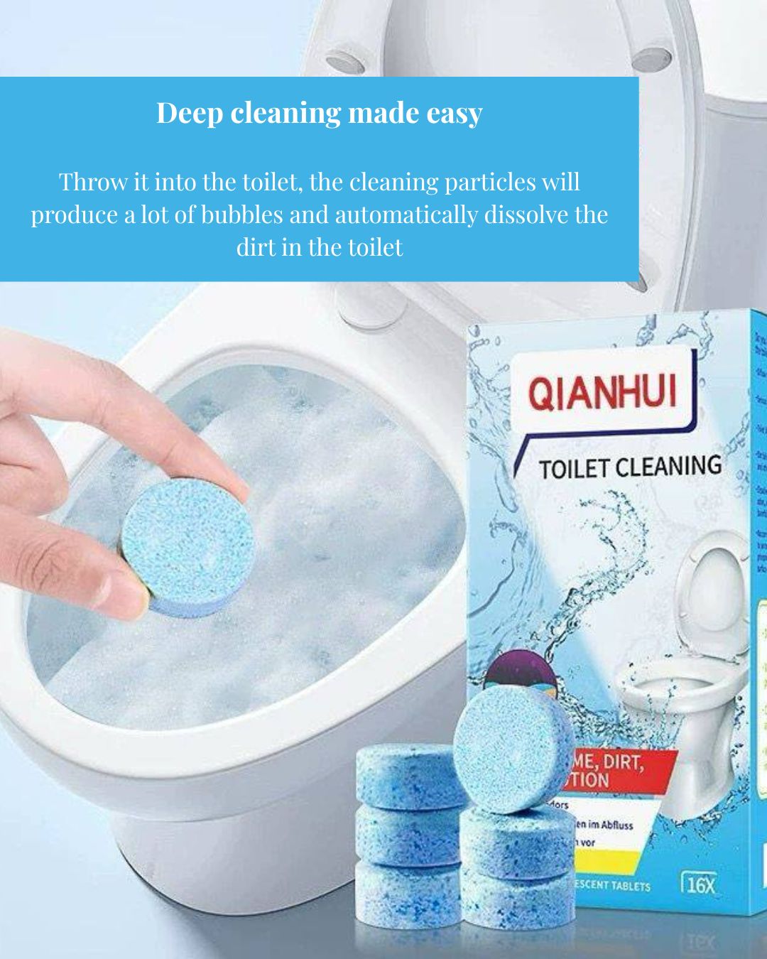 Effervescent Toilet Bowl Cleaner Tablets