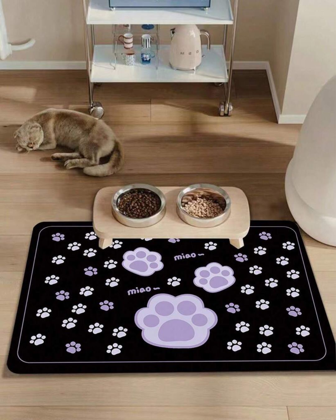 Paw Printed Pet Meal Mat