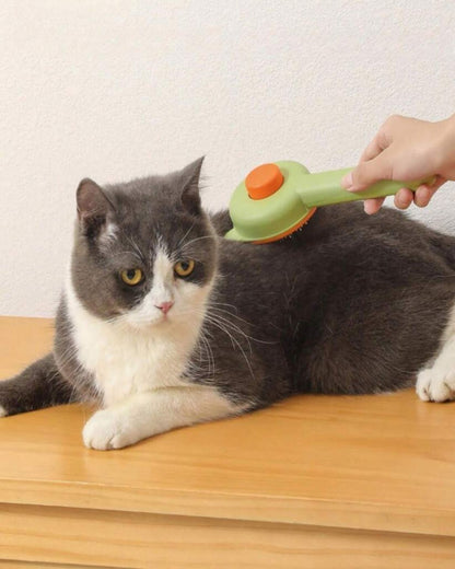 Press Type Pet Grooming Brush