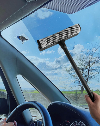 Window Squeegee with Scrubber
