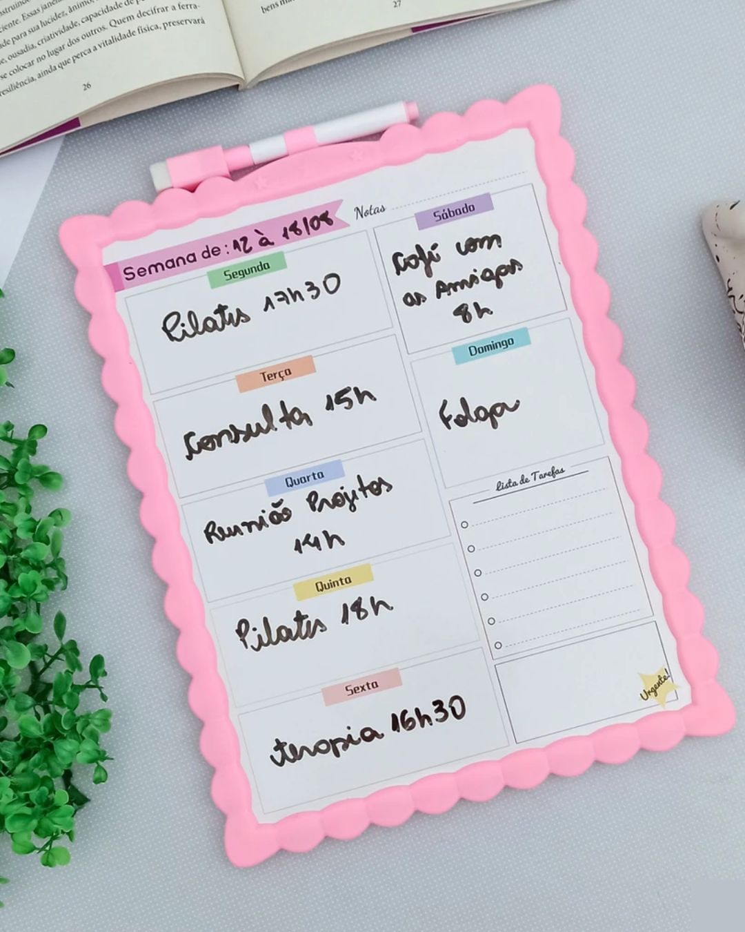 Big Weekly Plan Whiteboard with Marker