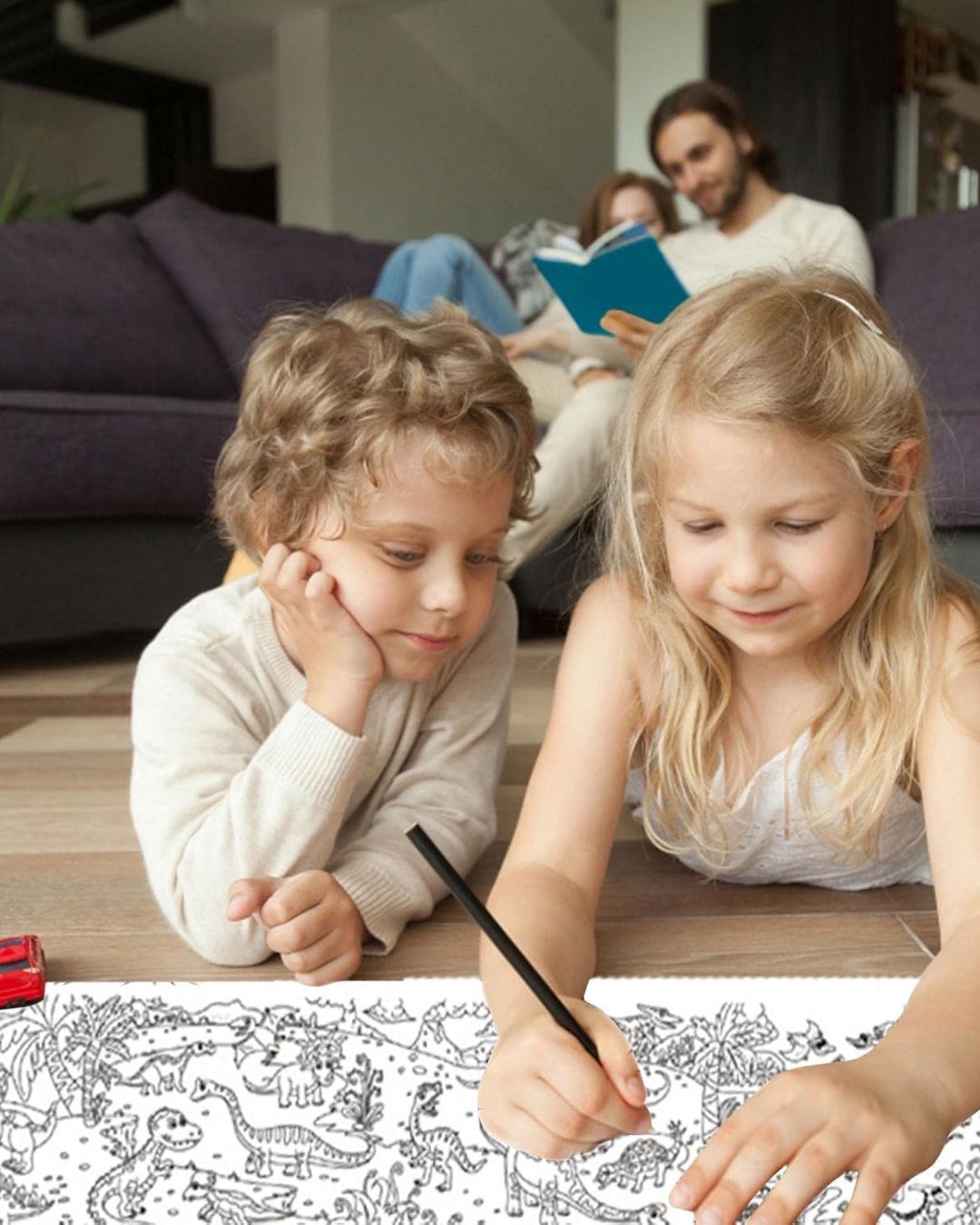 Dinosaur Coloring Paper Roll