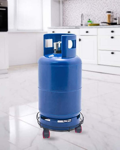Metal Gas Movable Stand with Wheels