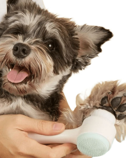 Two-Tone Soft Silicone Dog Paw Cleaning Brush