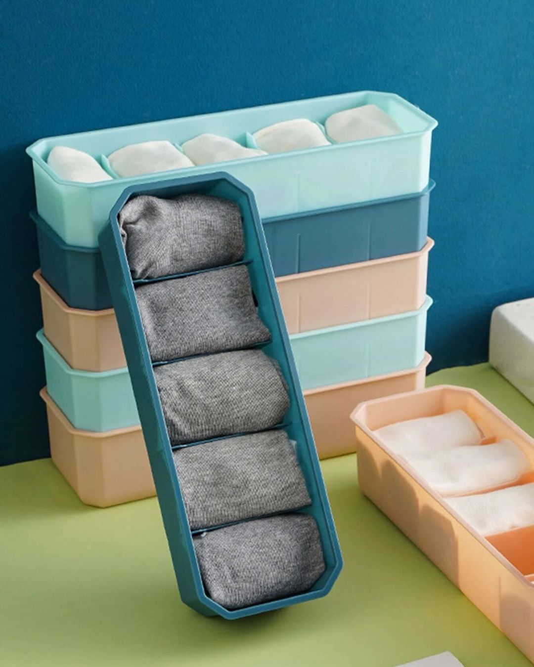 Multi Functional Stackable Plastic Drawer Organizer