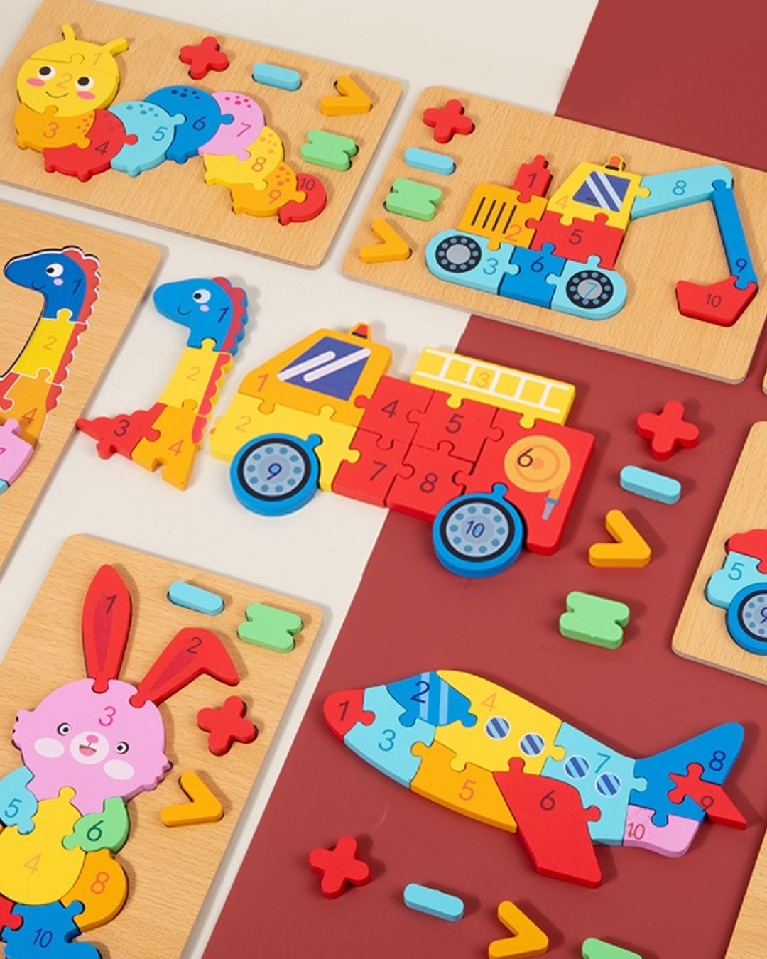 3D Wooden Montessori Puzzle Educational Toys