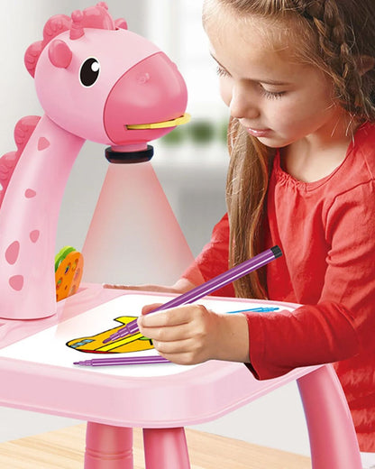 LED Projector Giraffe Drawing Table