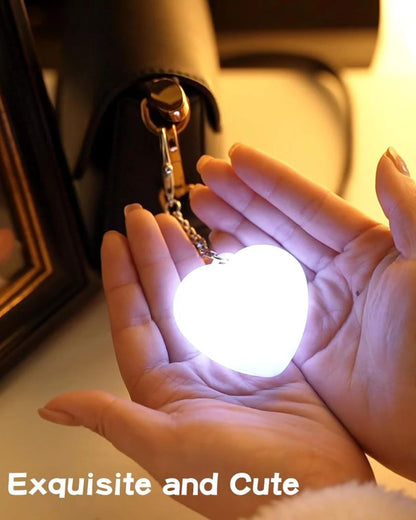 Heart-Shaped LED Keychain with Touch Control