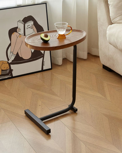 C-Shaped End Table for Couch