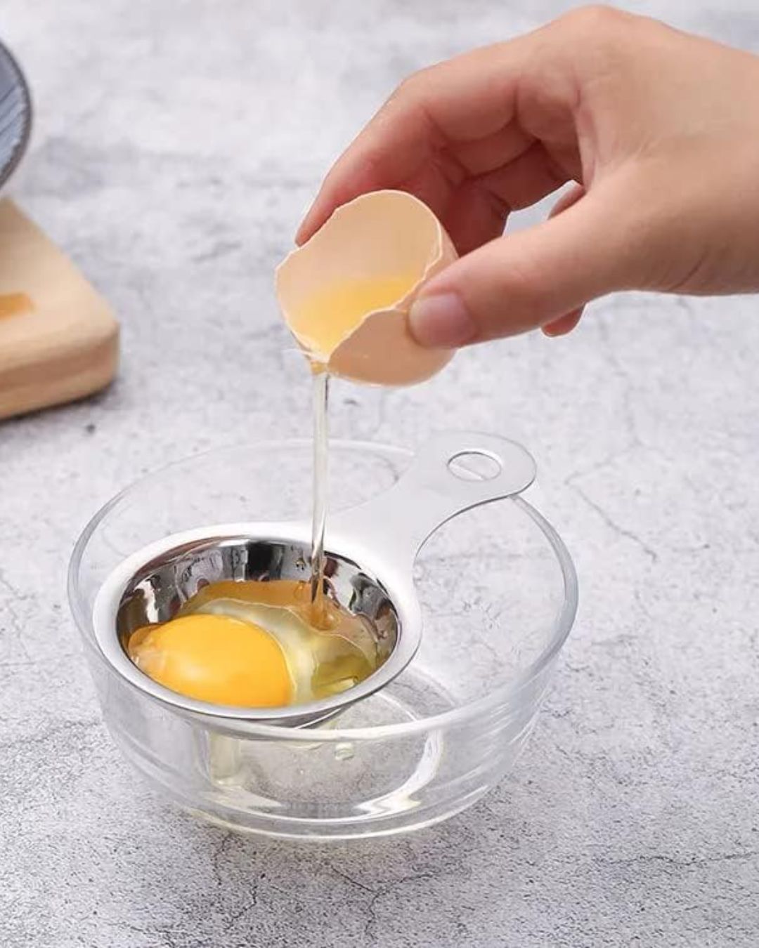 Stainless Steel Egg Separator & Measuring Spoons Set