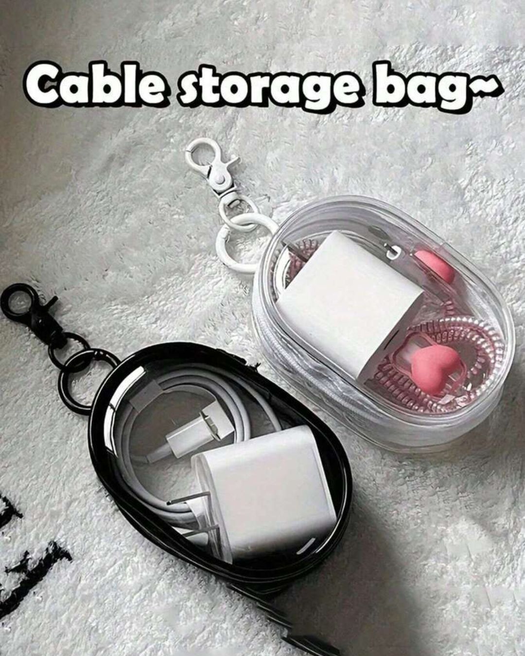 Portable Mini Clear Zipper Storage Pouch