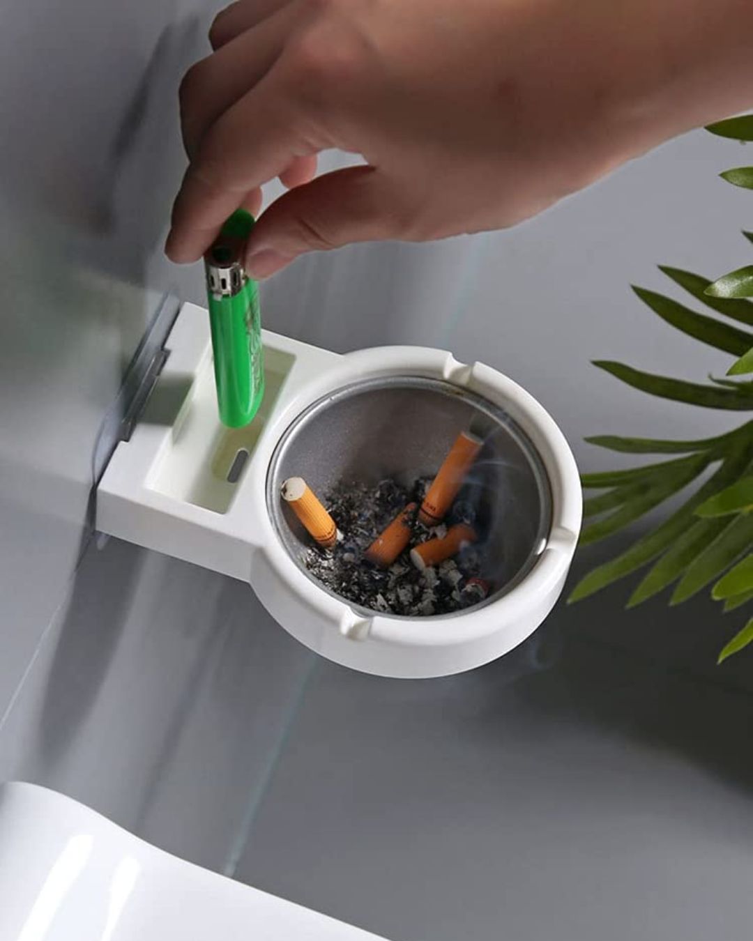 Wall Hanging Ashtray without Drilling