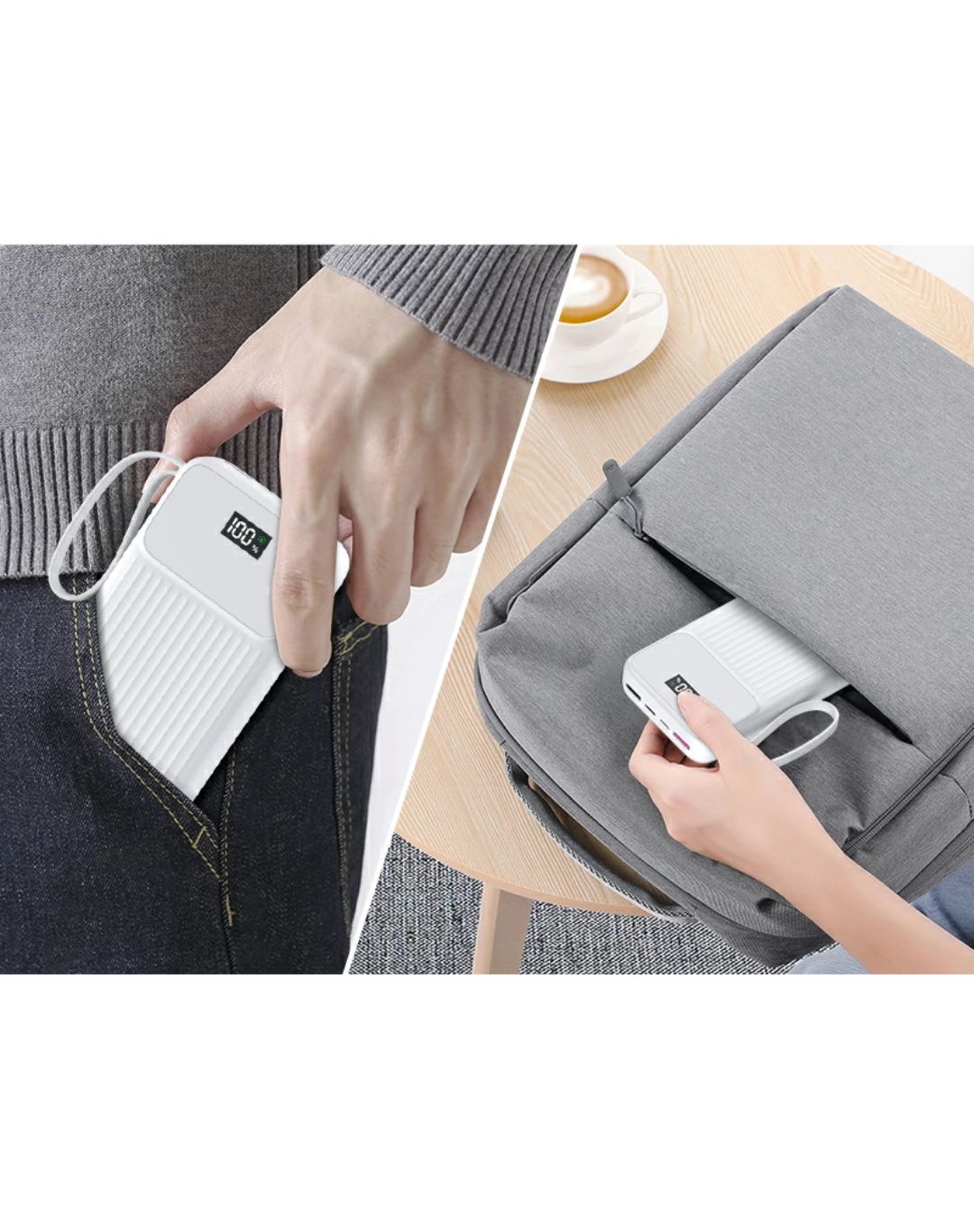 20000mAh Power Bank with Built in Cables