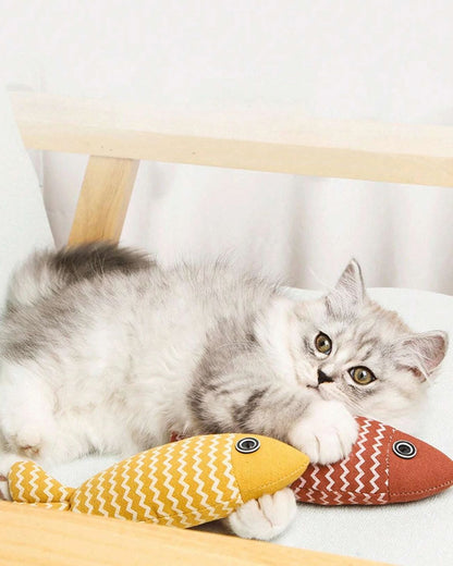 Simulation Fish Shaped Cat Toy With Catnip Flavor