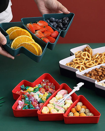 Christmas Tree Shaped Snack Tray