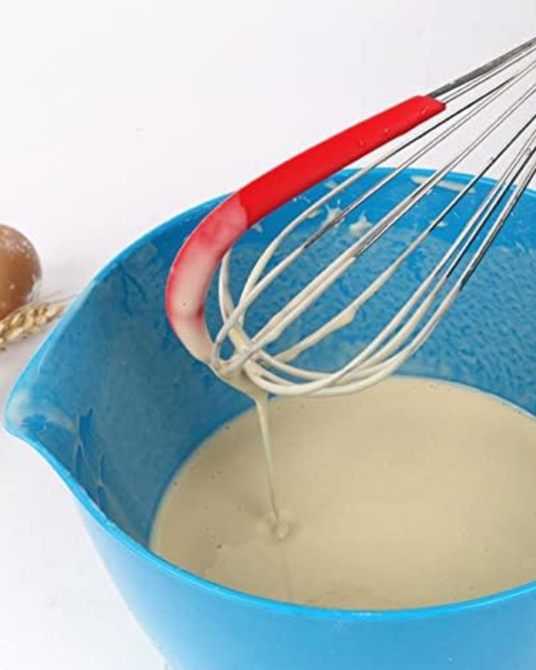 2-in-1 Stainless Steel Whisk with Integrated Bowl Scraper