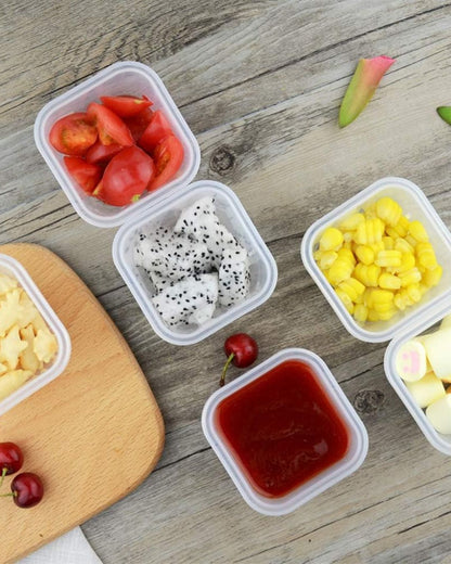 Mini Square Dip Containers with Lids