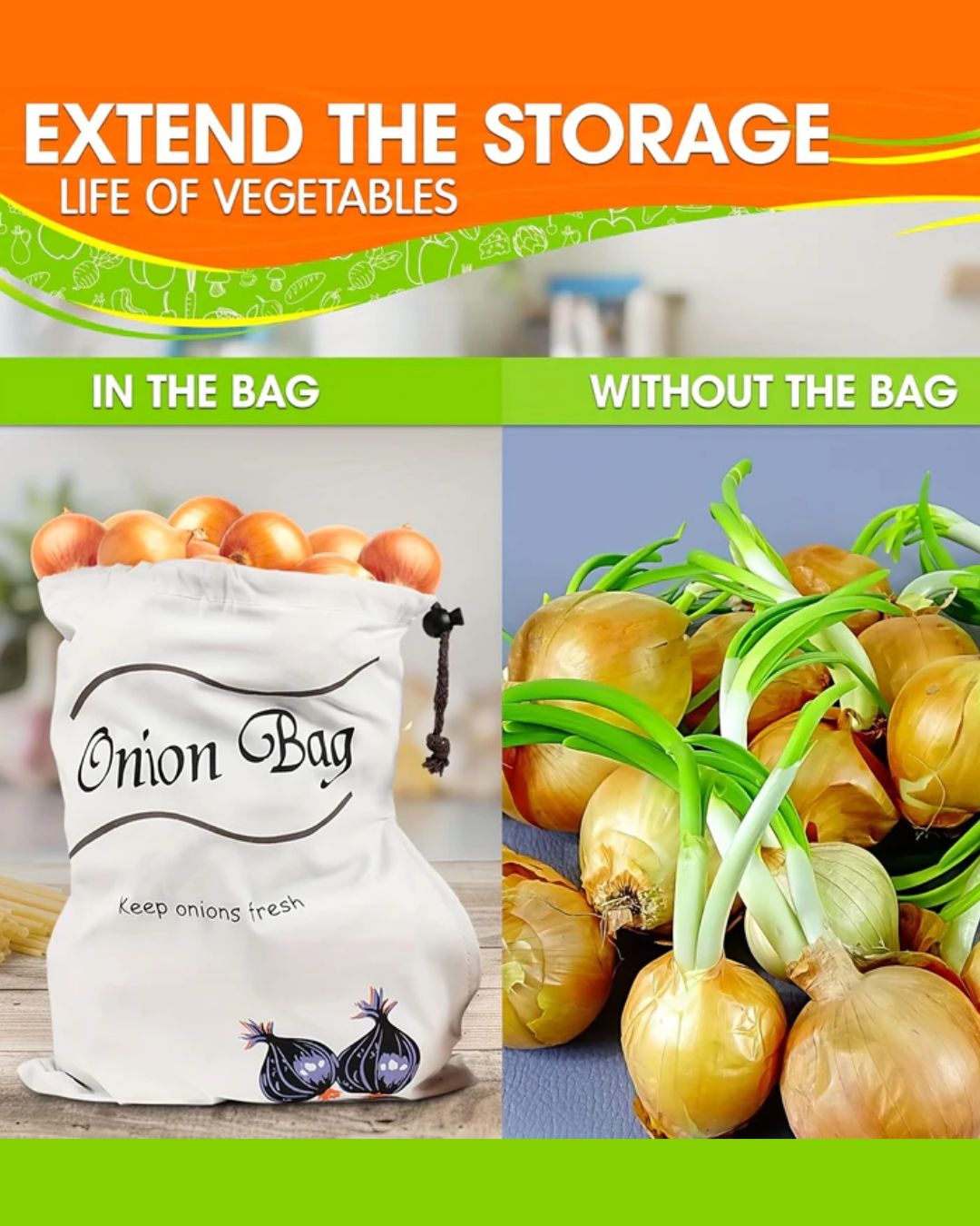 Reusable Onion Storage Bag