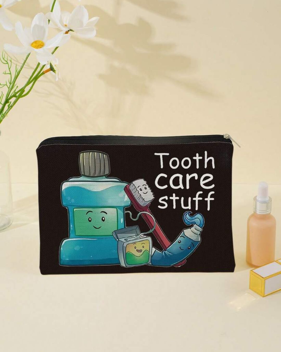 Dental Care Themed Canvas Pouch