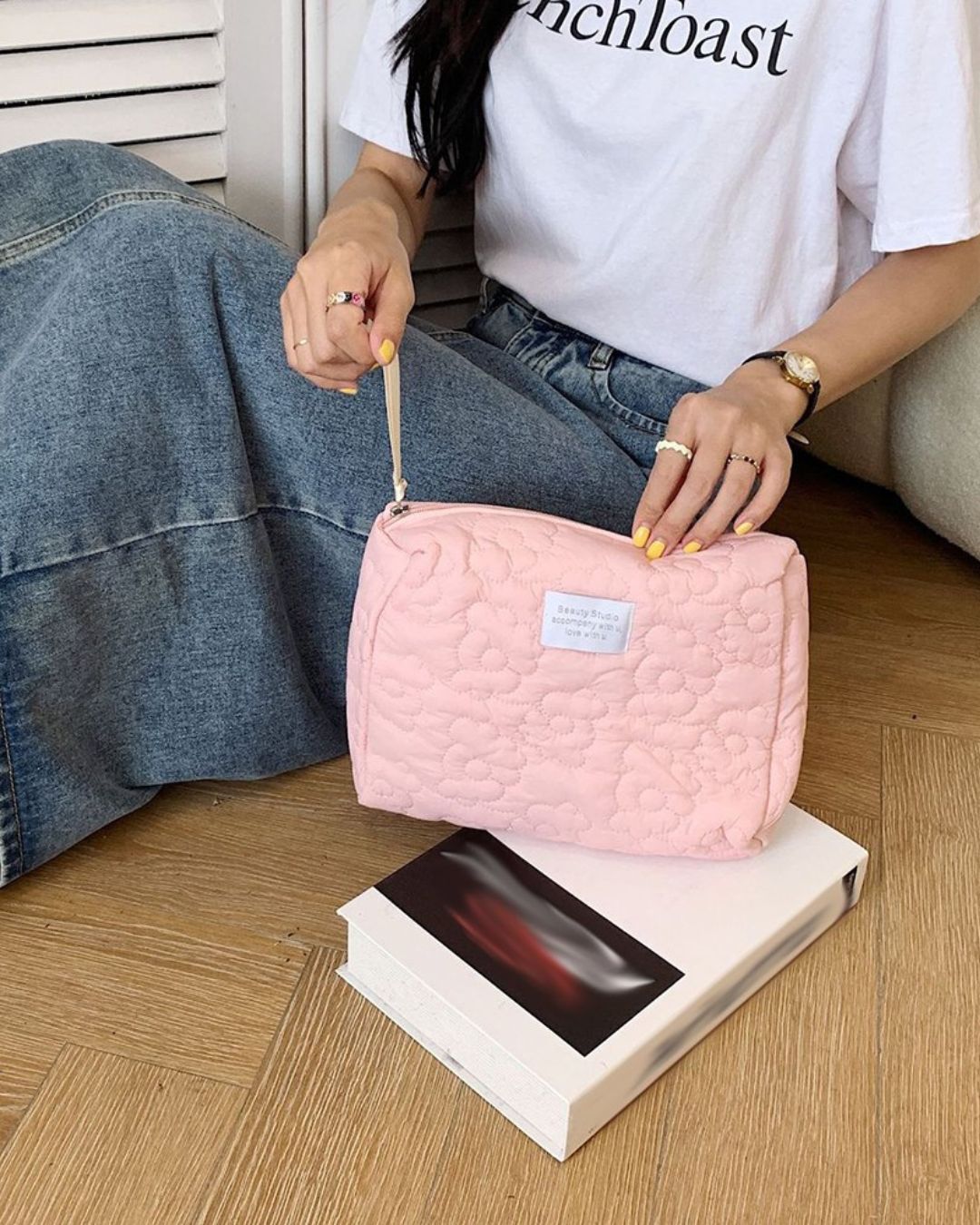 Quilted Design Cosmetic Bag