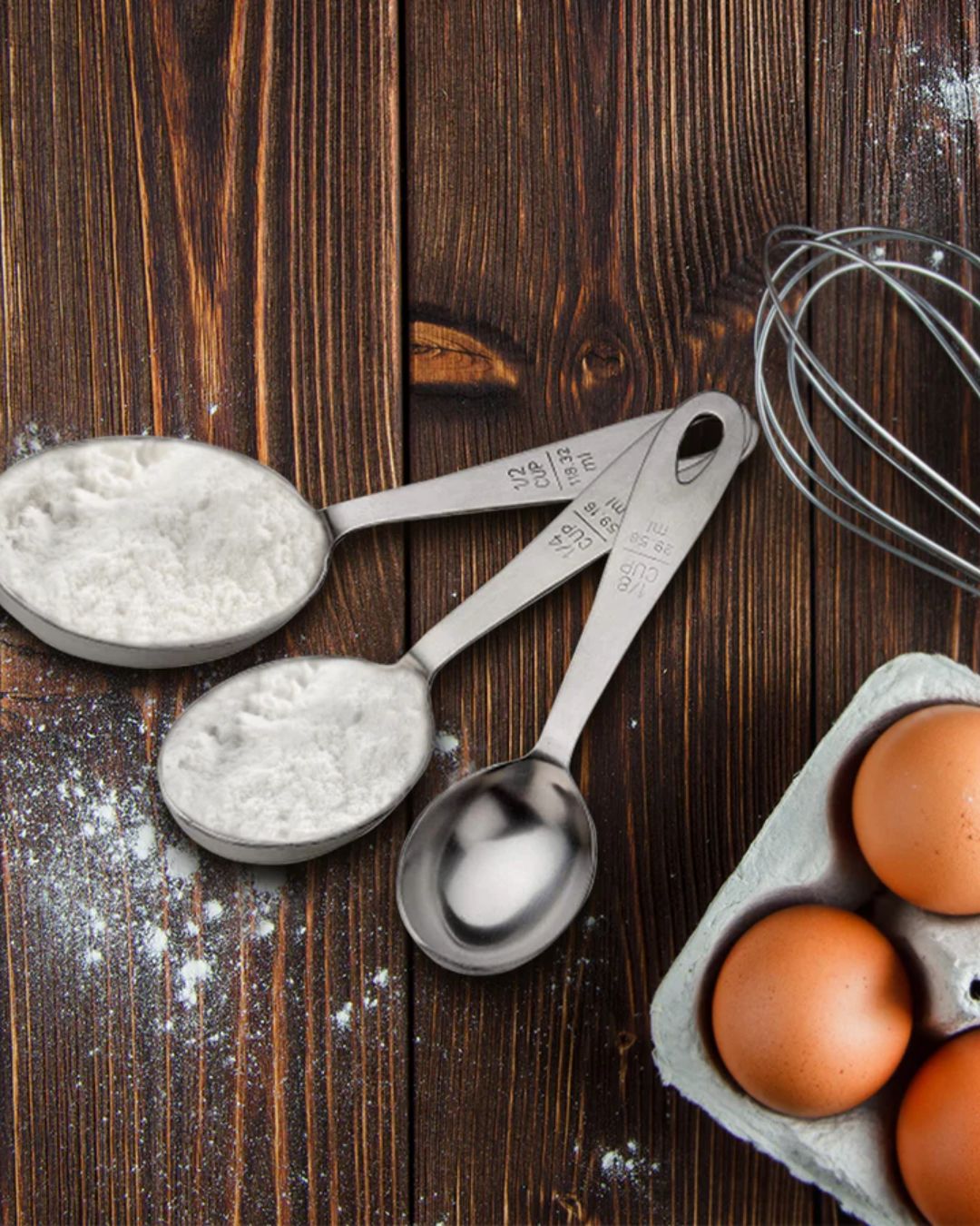 Stainless Steel Egg Separator & Measuring Spoons Set