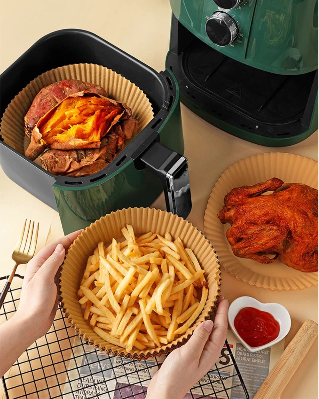 Brown Air Fryer Papers