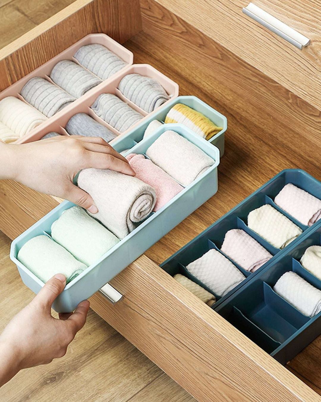 Multi Functional Stackable Plastic Drawer Organizer