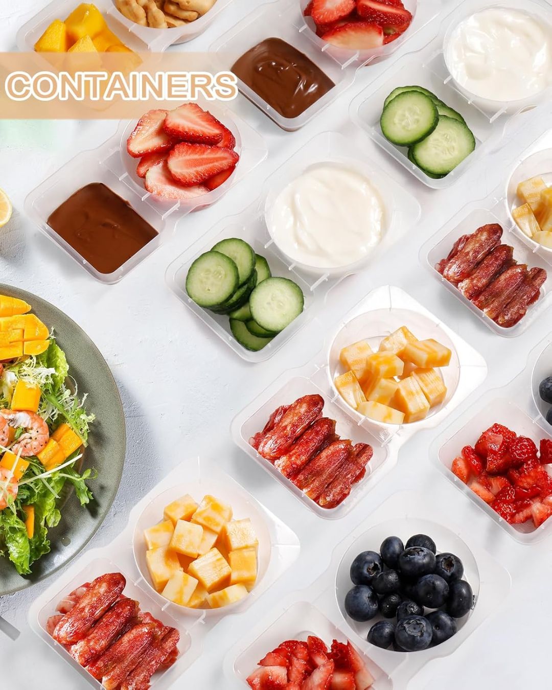 Double Compartment Snack Container