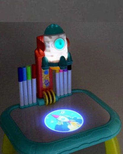 LED Projector Rocket Painting Table