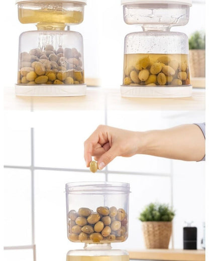 Pickle and Olive Flip Jar with Strainer