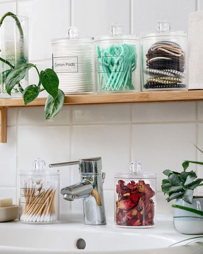Acrylic Cotton Swab Organizer